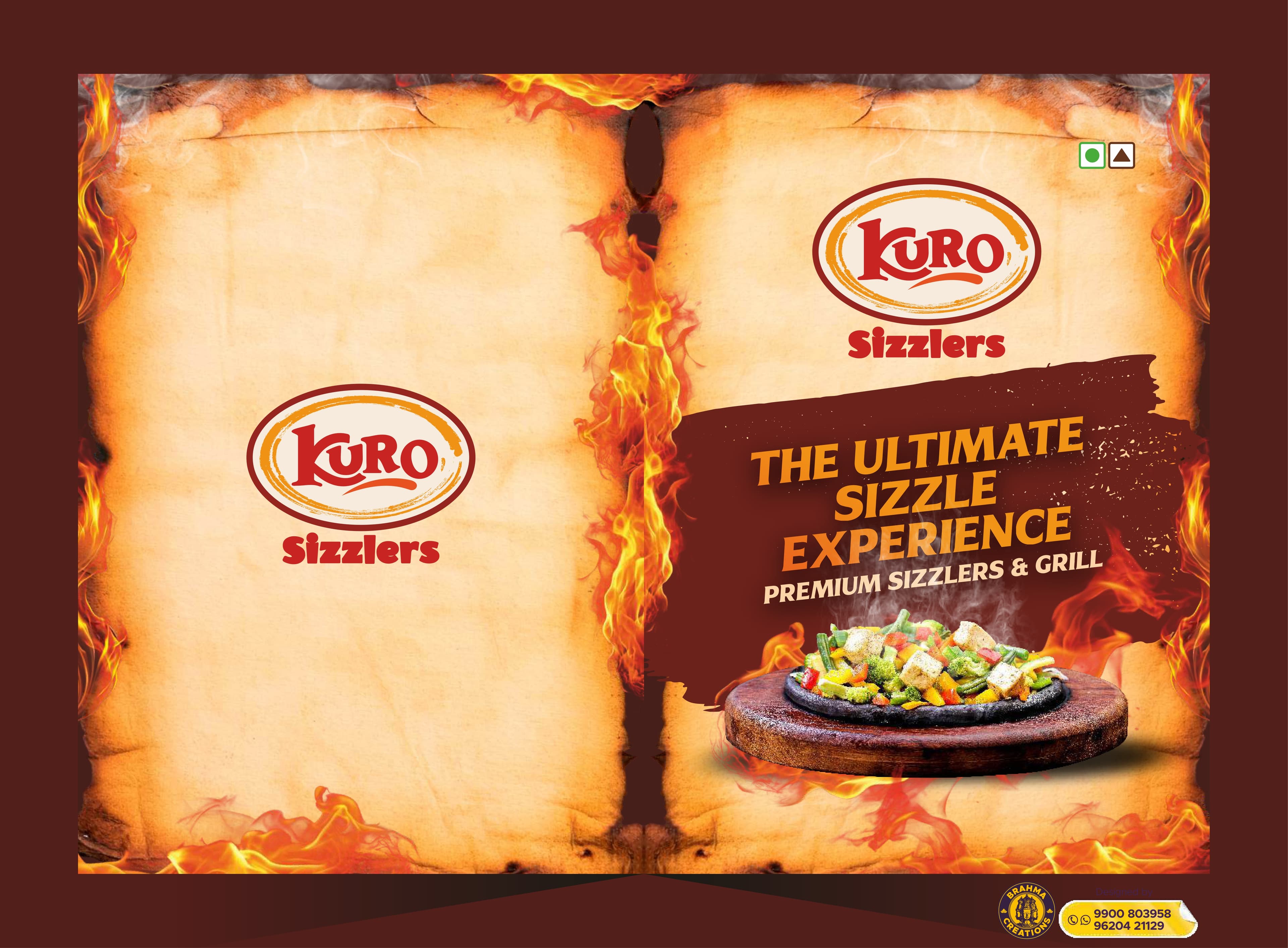 Kuro Sizzlers Menu - Page 1