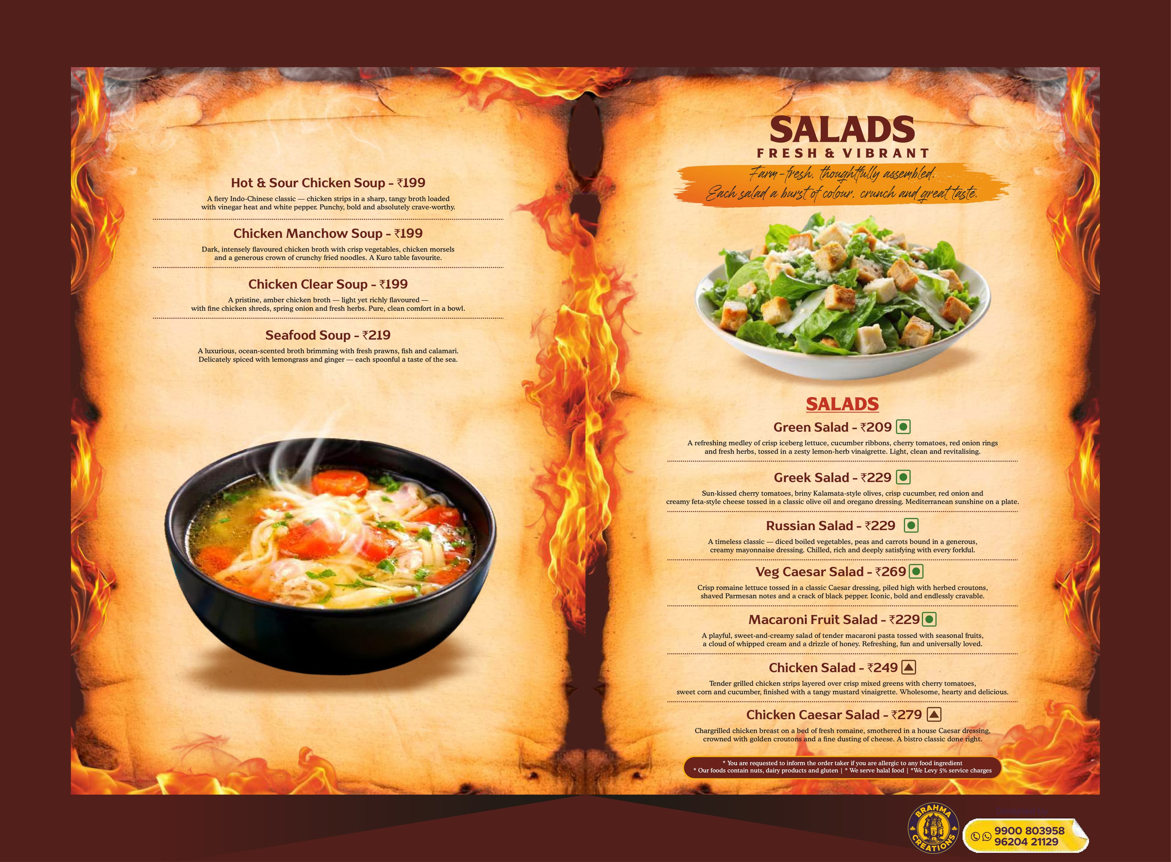 Kuro Sizzlers Menu - Page 4