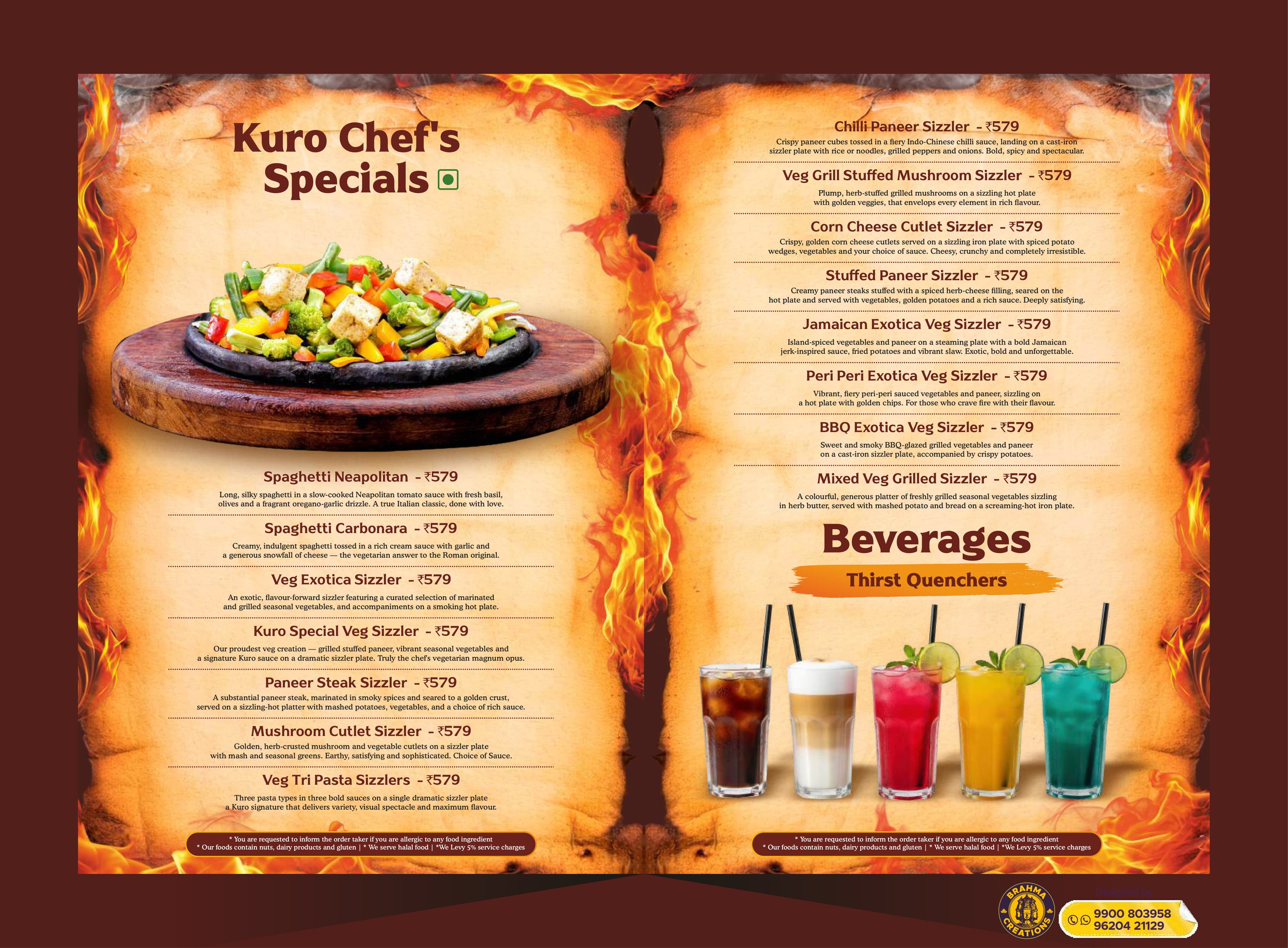 Kuro Sizzlers Menu - Page 15