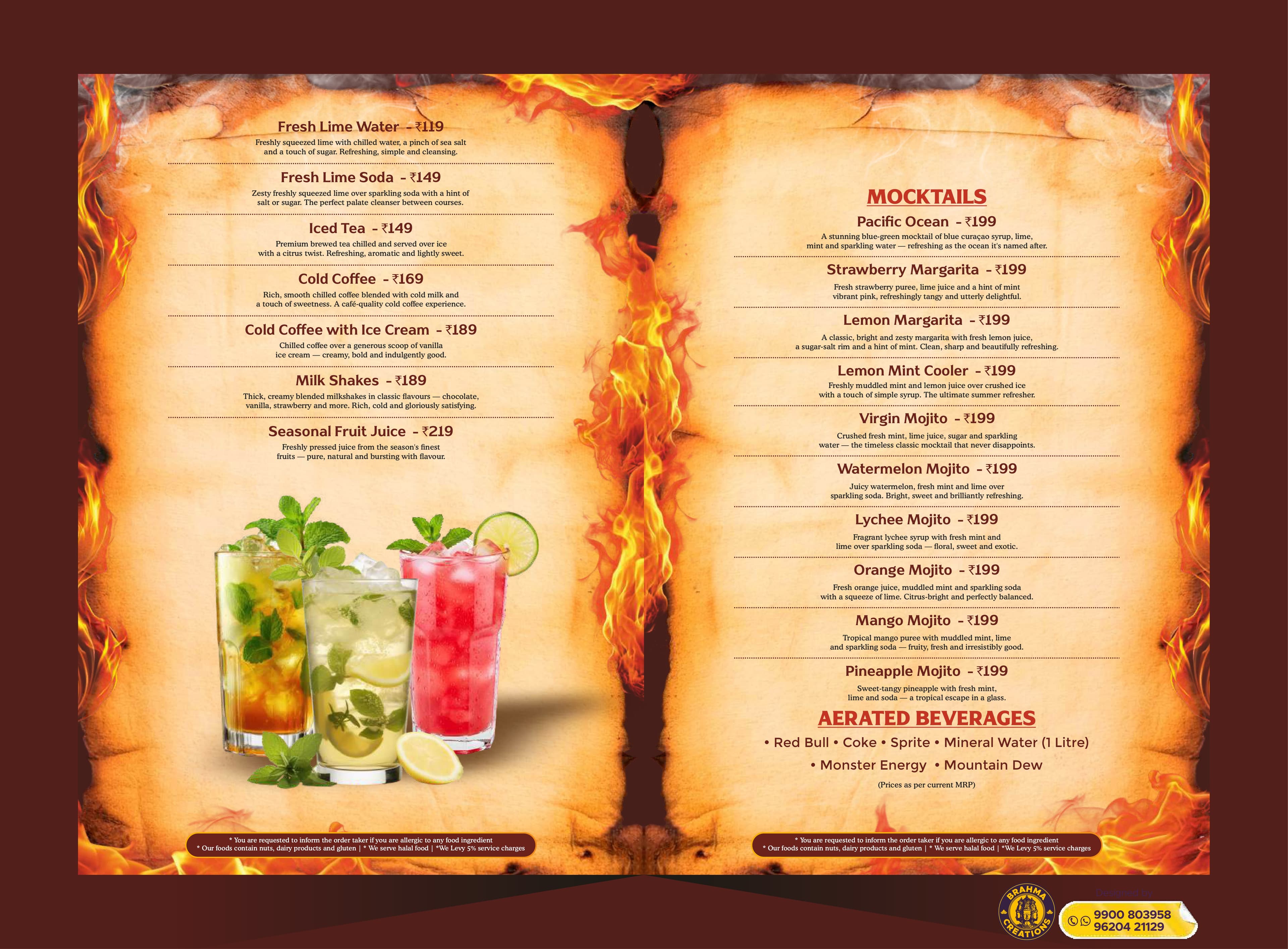 Kuro Sizzlers Menu - Page 16